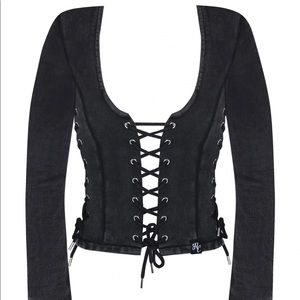 Hidden Cult Wynn Laced Up Vintage Top S